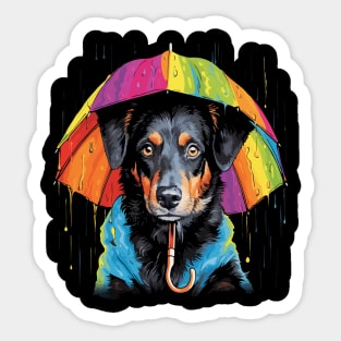 Akbash Rainy Day With Umbrella Sticker